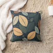 Kissen mit Blattdruck (Decke)