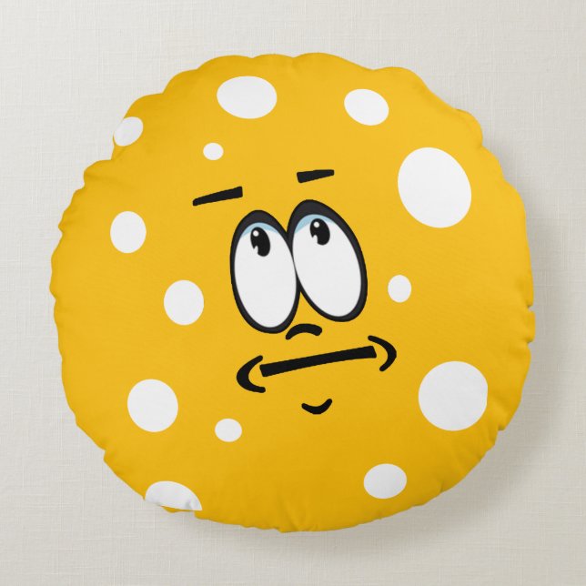 Kissen mit Bleh-Emoji (Vorderseite)