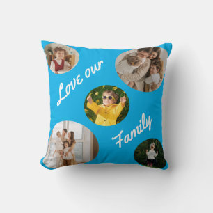 Kissen mit der Aufschrift "Liebe unsere Familie"