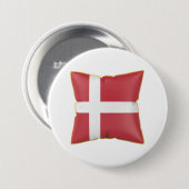 Kissen mit der Flagge Dänemarks Button (Vorne & Hinten)