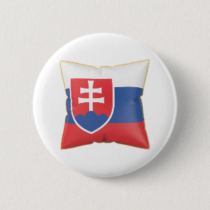 Kissen mit der Flagge der Slowakei Button