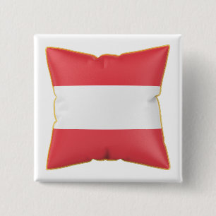 Kissen mit der Flagge Österreichs Button