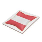 Kissen mit der Flagge Österreichs Fliese (Seite)