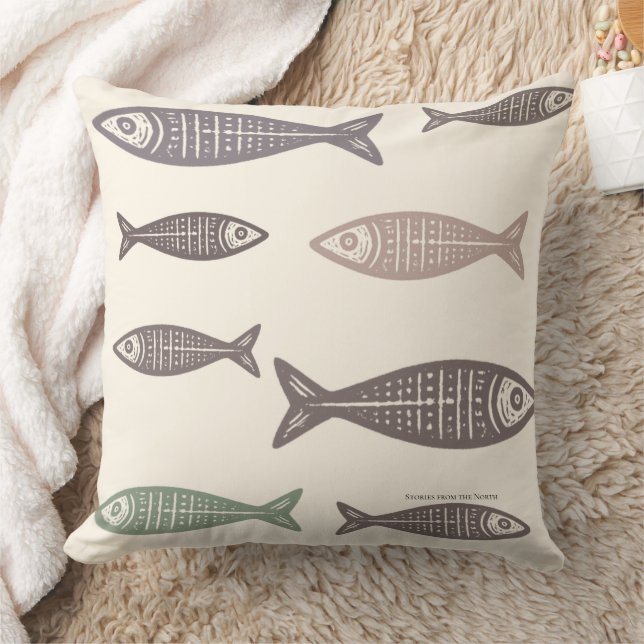 Kissen mit Fischmuster für die Küste (Decke)