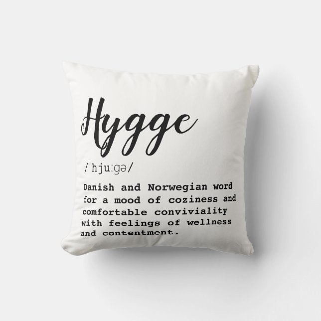 Kissen mit Hygge Definition (Vorderseite)