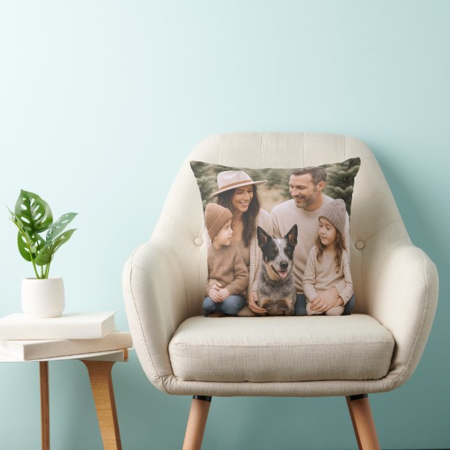 Kissen mit individuellem Familienfoto (Stuhl )