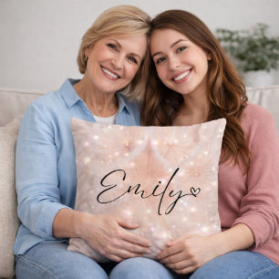 Kissen mit individuellem Namen Löwenzahn-Sparkle-W