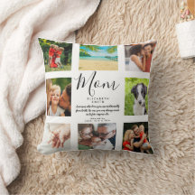 Kissen mit moderner, schicker Fotocollage und Zita