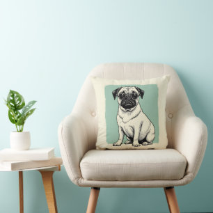 Kissen mit Mops