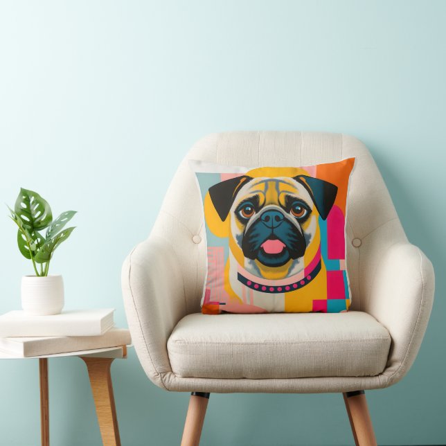 Kissen mit Mops (Stuhl )