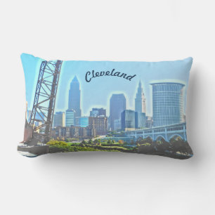 Kissen mit Morgenansicht von Cleveland Ohio