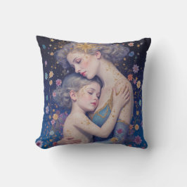 Kissen mit Mutter-und-Kind-Kunstmotiv