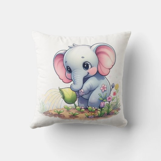 Kissen mit niedlichem Elefantendesign (Rückseite)