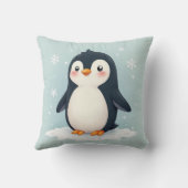 Kissen mit niedlichem Pinguinbild (Rückseite)