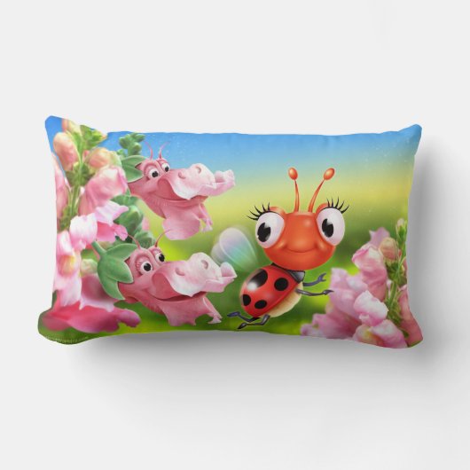 Kissen mit niedlichen Ladybug & freundlichen Snap (Vorderseite)