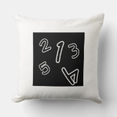 Kissen mit schwarzem Thema und Zählzahl (Vorderseite)