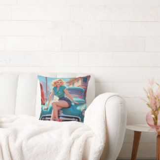 Kissen mit Vintagem Button-Up