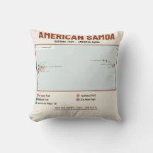 Kissen mit Wanderkarte des Nationalparks von Ameri