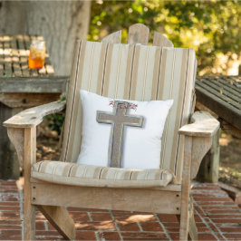 Kissen mit weißem Hintergrund über den Außenbereic