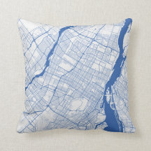 Kissen Montreal Urban Pattern BLUE