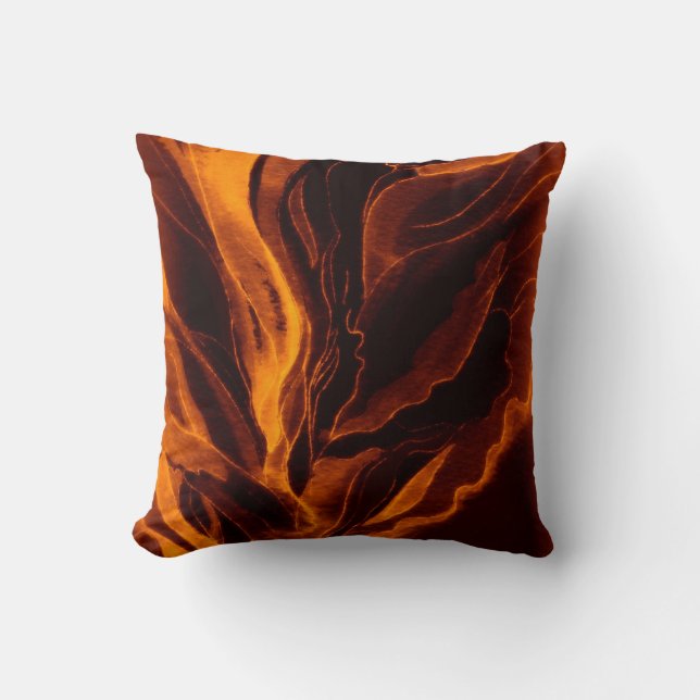 Kissen--Riesige orange Mohnblumen Kissen (Vorderseite)