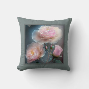 Kissen - romantische Blumen, Rose Blume, rosa Rosa