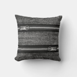 Kissen, schwarze Jeans und Reißverschluss Kissen