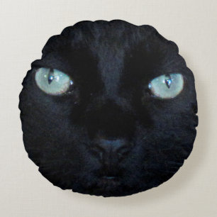 Kissen - schwarze Katzen-Gesicht