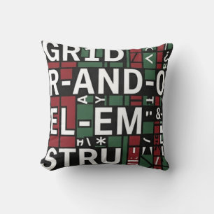 Kissen typografisches Dekor-Design