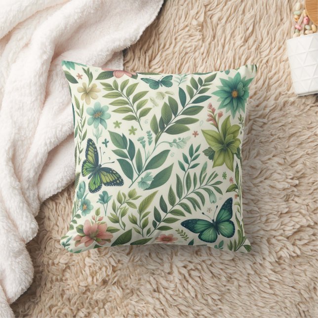 Kissen voll mit Gras und Bäumen (Decke)