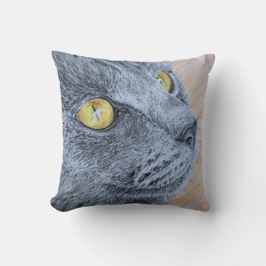 Kissen - Wilde Katze (Vorderseite)