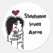 Kissenaufkleber Runder Aufkleber (Vorderseite)