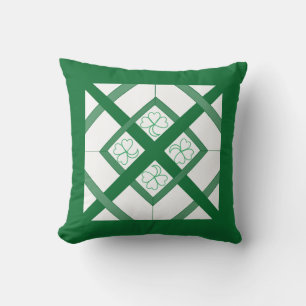 Kissenbezug - Bleiglas-Optik Shamrock Kissen