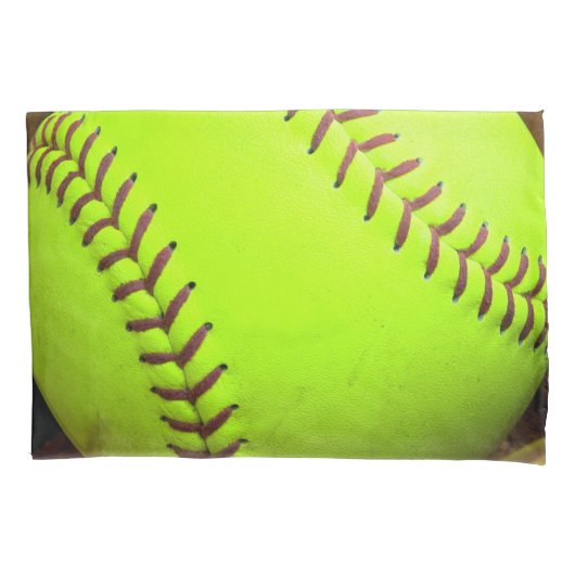 Kissenbezug der Softball-gelber schneller (Vorderseite)