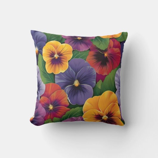 Kissenbezug mit Mohn-Design Kissen (Vorderseite)
