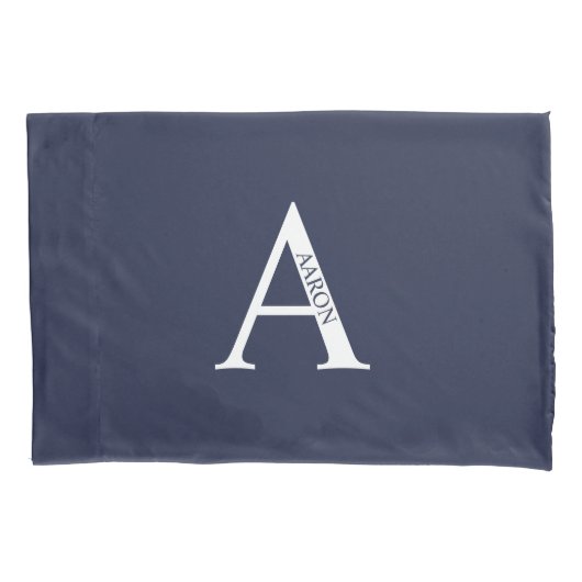 Kissenbezug mit personalisiertem Monogramm und Nam (Vorderseite)