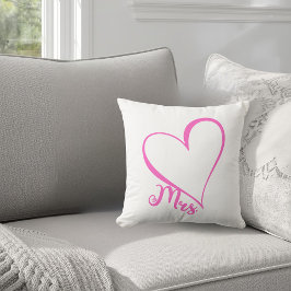 Kissenbezug Mrs. Pink Heart Kissen
