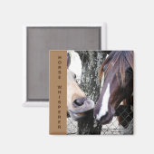 Kissende Pferde Whisperer Magnet (Vorderseite/Rückseite)