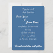 kissende Skifahrer - Winter Ankündigung Datum frei (Rückseite)