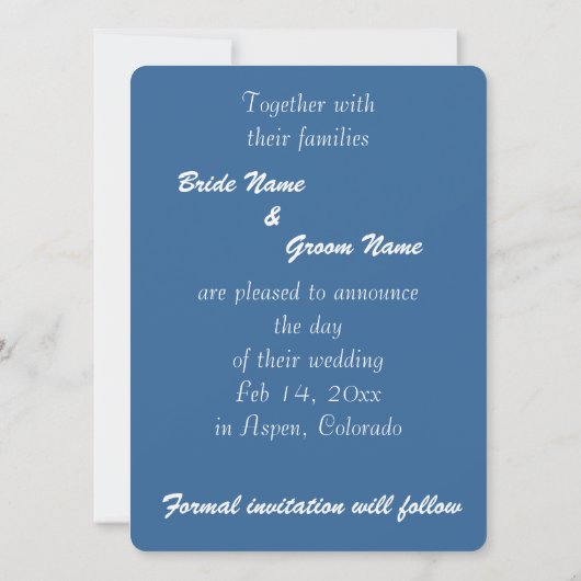 kissende Skifahrer - Winter Ankündigung Datum frei (Rückseite)