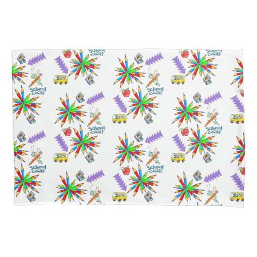 Kissenfall Zurück zur Schule Cool Kissenbezug (Vorderseite)