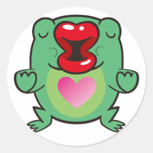 Kissenfrosch Runder Aufkleber