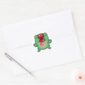 Kissenfrosch Runder Aufkleber (Umschlag)