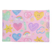 Kissenkoffer für Herz und Doodles - Kidcore Pastel Kissenbezug (Rückseite)