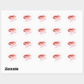 Kissenlips anpassbar Herz-Aufkleber (Blatt)
