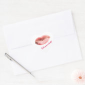 Kissenlips anpassbar Herz-Aufkleber (Umschlag)
