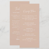 Kissenmenü für Hochzeitsessen/Toasts Menükarte (Vorne/Hinten)