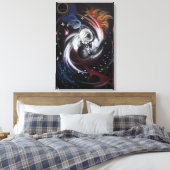 Kissenpaar Yin Yang Liebe Surreal zeichnend Kunst Leinwanddruck (Insitu (Schlafzimmer))