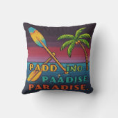 Kissenpaddel ins Paradies werfen Kissen (Rückseite)