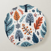 Kissenpolster im Herbst Rundes Kissen (Rückseite)